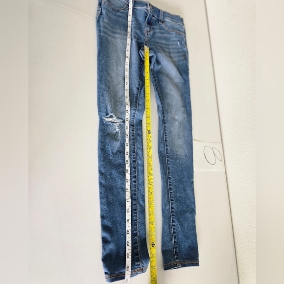 Old Navy Jeans Junior Sz 14 Blue Rockstar Skinny Mid Rise Light Wash 28x26 - Picture 4 of 9